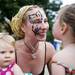 Ann Arbor resident Ashley Vincent spends time with her daughters Clementine, 6 months, and Juniper, 2, during the Townie Street Party on Monday, July 15. Daniel Brenner I AnnArbor.com